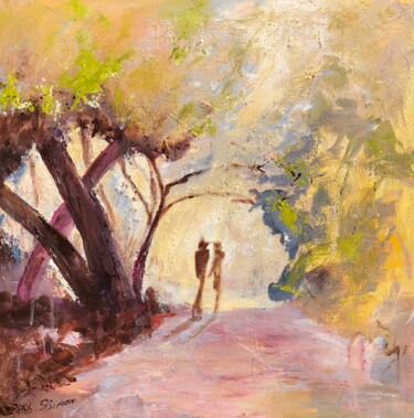 Картина под названием "Into The Light" - Sharon Sieben, Подлинное произведение искусства, Акрил Установлен на Деревянная рам…