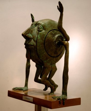 Sculpture titled "VOYAGER" by Sharzhy, Original Artwork, Metals