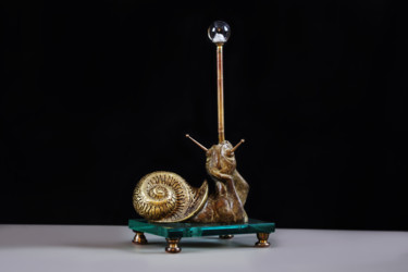 Sculpture titled "DREAMY SNAIL" by Sharzhy, Original Artwork, Metals