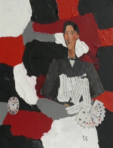 Malerei mit dem Titel "House of cards" von Martine Seegmann, Original-Kunstwerk, Acryl