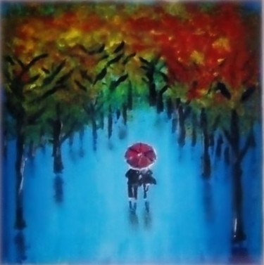 Painting titled "nightwalk" by Shawnlee Scheepers, Original Artwork, Acrylic