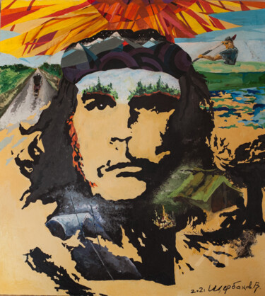 CHE GUEVARA original painting, men's interior Pittura intitolato "CHE GUEVARA origina…" da Vyacheslav Shcherbakov, Opera d'arte originale, Acrilico