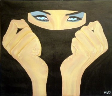 Painting titled "Arabic Woman with b…" by Shearart.Blogspot, Original Artwork