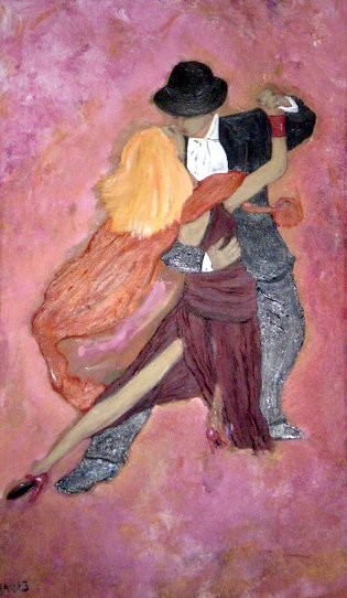 Painting titled "Dance couple" by Shearart.Blogspot, Original Artwork