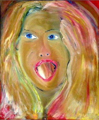 Painting titled "She's a Screamer" by Shearart.Blogspot, Original Artwork