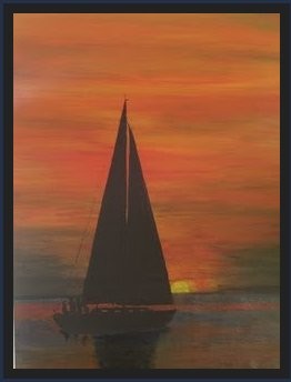 Painting titled "Night fishing" by Shearart.Blogspot, Original Artwork