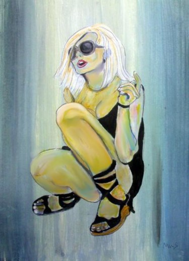 Painting titled "Chica" by Shearart.Blogspot, Original Artwork, Oil