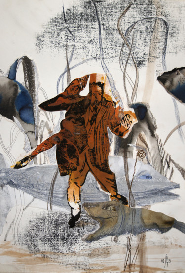 Silent passion. Tango Collages intitulée "Silent passion. Tan…" par Maria Shedrina, Œuvre d'art originale, Collages