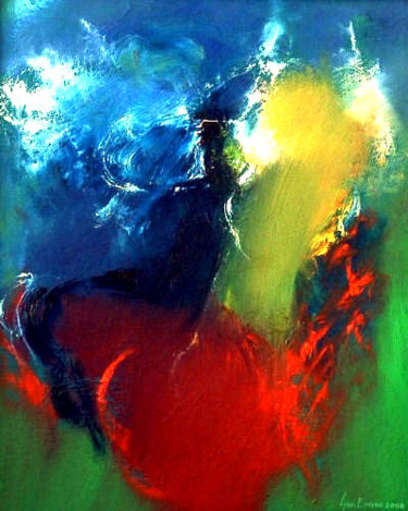 Painting titled "z.t" by Shefqet Avdush Emini, Original Artwork