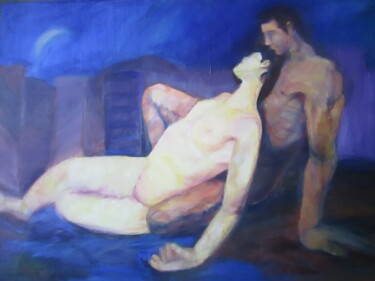 Pintura intitulada "ROMANCE" por Sheila Calhau, Obras de arte originais, Óleo