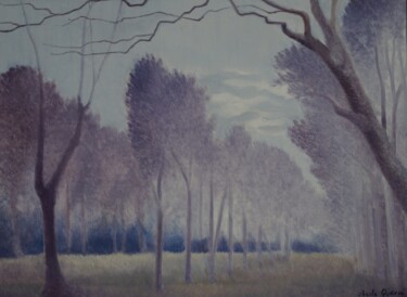 Pittura intitolato "matin brumeux" da Sheila Querre, Opera d'arte originale, Olio