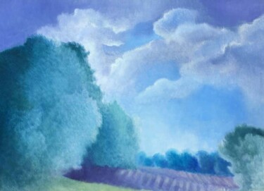 Картина под названием "Lumiere" - Sheila Querre, Подлинное произведение искусства, Масло