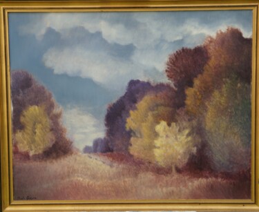 Painting titled "Les arbres qui save…" by Sheila Querre, Original Artwork, Oil