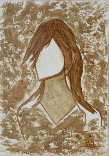 Schilderij getiteld "Candid Spark" door Shelina Khimji, Origineel Kunstwerk, Aquarel Gemonteerd op Frame voor houten brancard