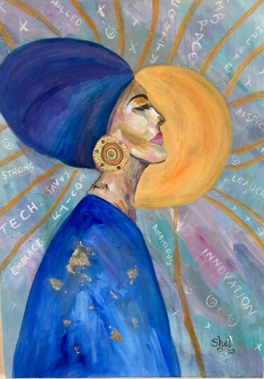 Malerei mit dem Titel "Embrace Equity" von Shelina Khimji, Original-Kunstwerk, Acryl