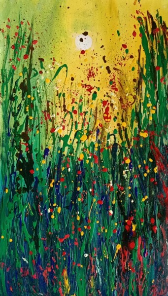 Painting titled "balancing the sun" by Shelja_arts Shelja Garg, Original Artwork, Acrylic