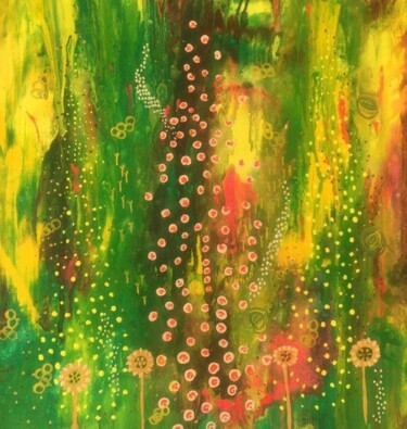 Painting titled "evening of flower v…" by Shelja_arts Shelja Garg, Original Artwork, Acrylic