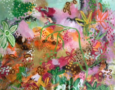 Peinture intitulée "blooming" par Shelja_arts Shelja Garg, Œuvre d'art originale, Acrylique