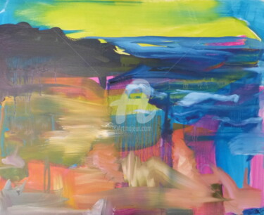 Peinture intitulée "Horizon en Couleur" par Shelleigh Ocio, Œuvre d'art originale, Huile