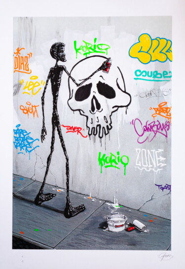 印花与版画 标题为“Giacco Vs Skull” 由Shem, 原创艺术品, 数字打印