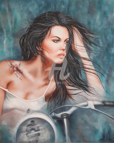 Painting titled ""Escapade"" by Shena Ajuelos, Original Artwork, Oil