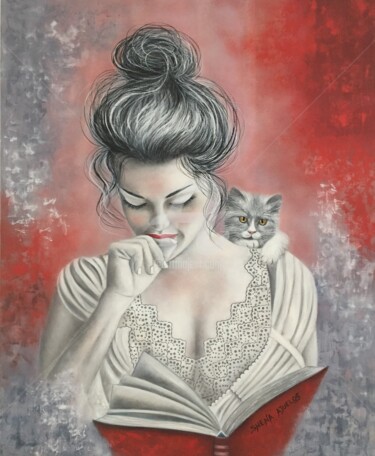 Painting titled ""Passion book"" by Shena Ajuelos, Original Artwork, Oil