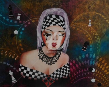 Peinture intitulée "jeux-de-dames.jpg" par Shena Ajuelos, Œuvre d'art originale