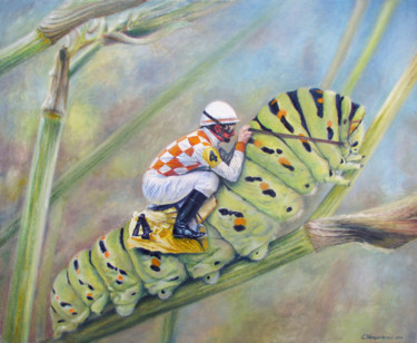 Painting titled "Galloping dream / Г…" by Sergey Shenderovsky, Original Artwork