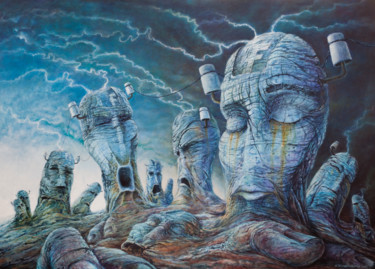 Картина под названием "ТЕОЛОГИЧЕСКАЯ ДОКТР…" - Sergey Shenderovsky, Подлинное произведение искусства, Масло