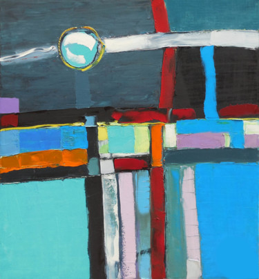 Lunar Path Painting titled "Lunar Path" by Andria Shengelia, Original Art, Oil