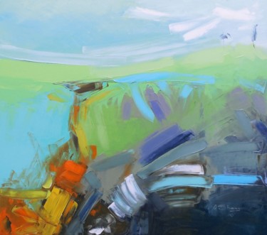 Painting titled "Inside My Summer" by Andria Shengelia, Original Art, Oil