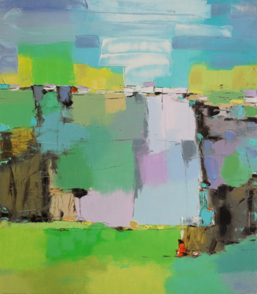 Silver Creek Painting titled "Silver Creek" by Andria Shengelia, Original Art, Oil