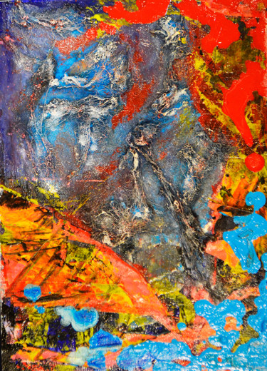 Картина под названием "Бабочка и кокон быт…" - Sherri Voils, Подлинное произведение искусства, Акрил