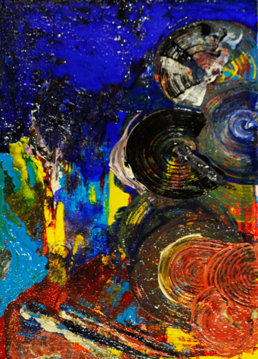 Картина под названием "Цветной сад" - Sherri Voils, Подлинное произведение искусства, Акрил