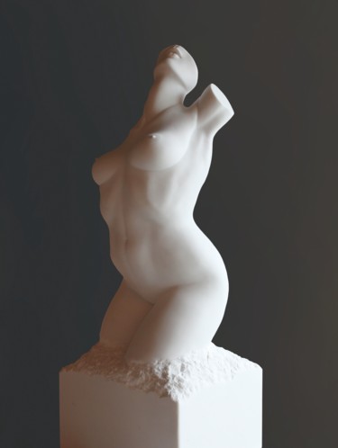 Skulptur mit dem Titel "Torso III, Dawn" von Sherry Tipton, Original-Kunstwerk, Stein