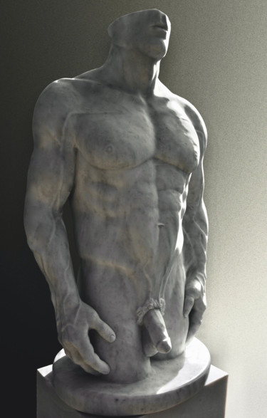 雕塑 标题为“Beautiful Man II” 由Sherry Tipton, 原创艺术品, 石