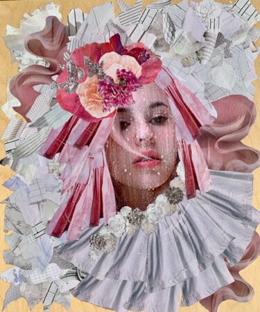Snow Queen Collages titled "Snow Queen" by Sheryl Goodman, Original Art, Collages