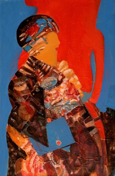 Картина под названием "Нэпманша" - Владимир Шевардин, Подлинное произведение искусства, Масло