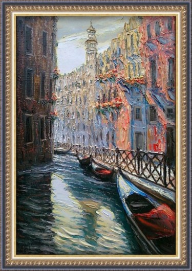 Картина под названием "Венеция" - Андрей Шевченко, Подлинное произведение искусства, Масло