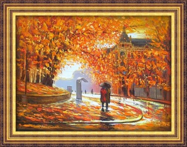Картина под названием "Киев осенью" - Андрей Шевченко, Подлинное произведение искусства, Масло