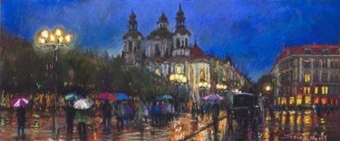 Painting titled "Old Town Square, Pr…" by Shevchuk, Original Artwork