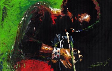 Pittura intitolato "Miles Davis" da Yuriy Shevchuk, Opera d'arte originale, Olio