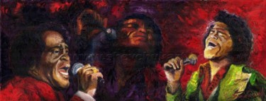 Malerei mit dem Titel "Jazz James Brown" von Yuriy Shevchuk, Original-Kunstwerk, Öl
