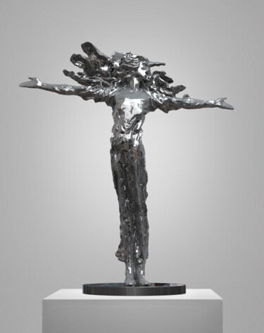 Skulptur mit dem Titel "A TIME REMEMBERED 2" von Shi Jun Liu, Original-Kunstwerk, Bronze