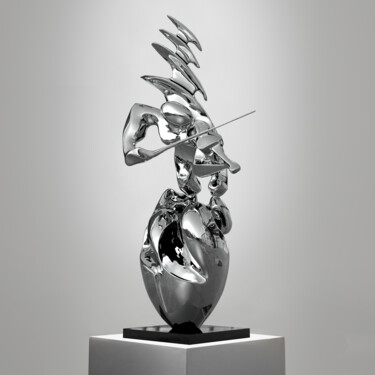 Sculpture intitulée "Morning light" par Shi Jun Liu, Œuvre d'art originale, Acier inoxydable