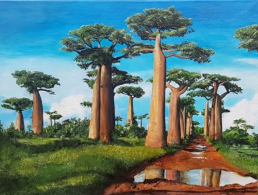 Painting titled "Madagascar" by Lina Šiaulytė, Original Artwork, Oil