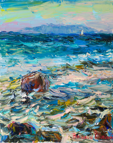 Картина под названием "Эгейское море" - Василий Шиханов, Подлинное произведение искусства, Масло