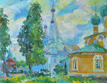 Картина под названием "«В свято-Алексеевск…" - Василий Шиханов, Подлинное произведение искусства, Масло Установлен на Деревя…
