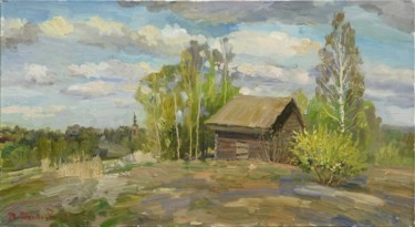Painting titled "Весна" by Vasilii Shikhanov, Original Artwork