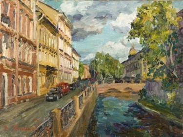 Картина под названием "Адмиралтейский канал" - Василий Шиханов, Подлинное произведение искусства